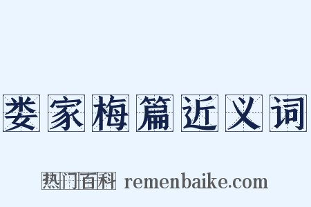 娄家梅篇近义词是什么意思的图片